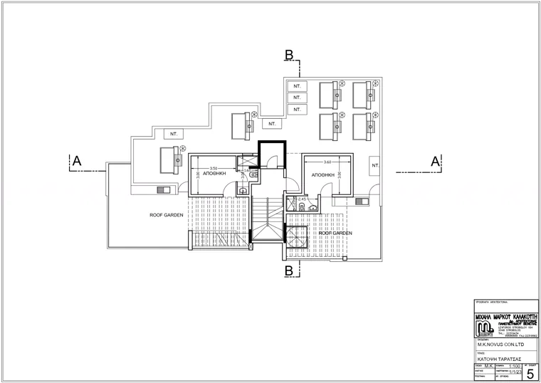 Roof terrace plan, Novus by the Hill