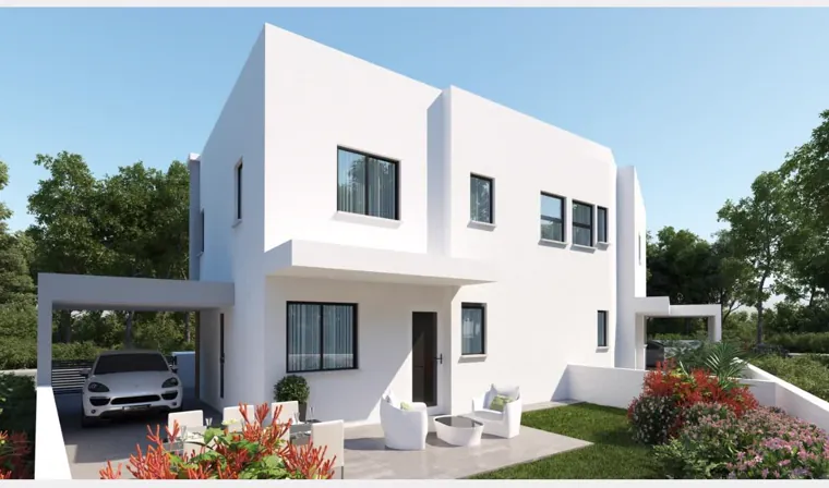 The rear of the Ormideia home with the covered terrace